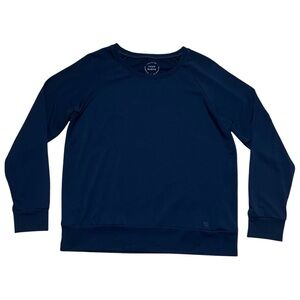 Cozy Earth Men's Bamboo Crew Pullover Sweatshirt In Black Sz Medium